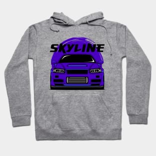 Midnight Purple Skyline R34 Hoodie